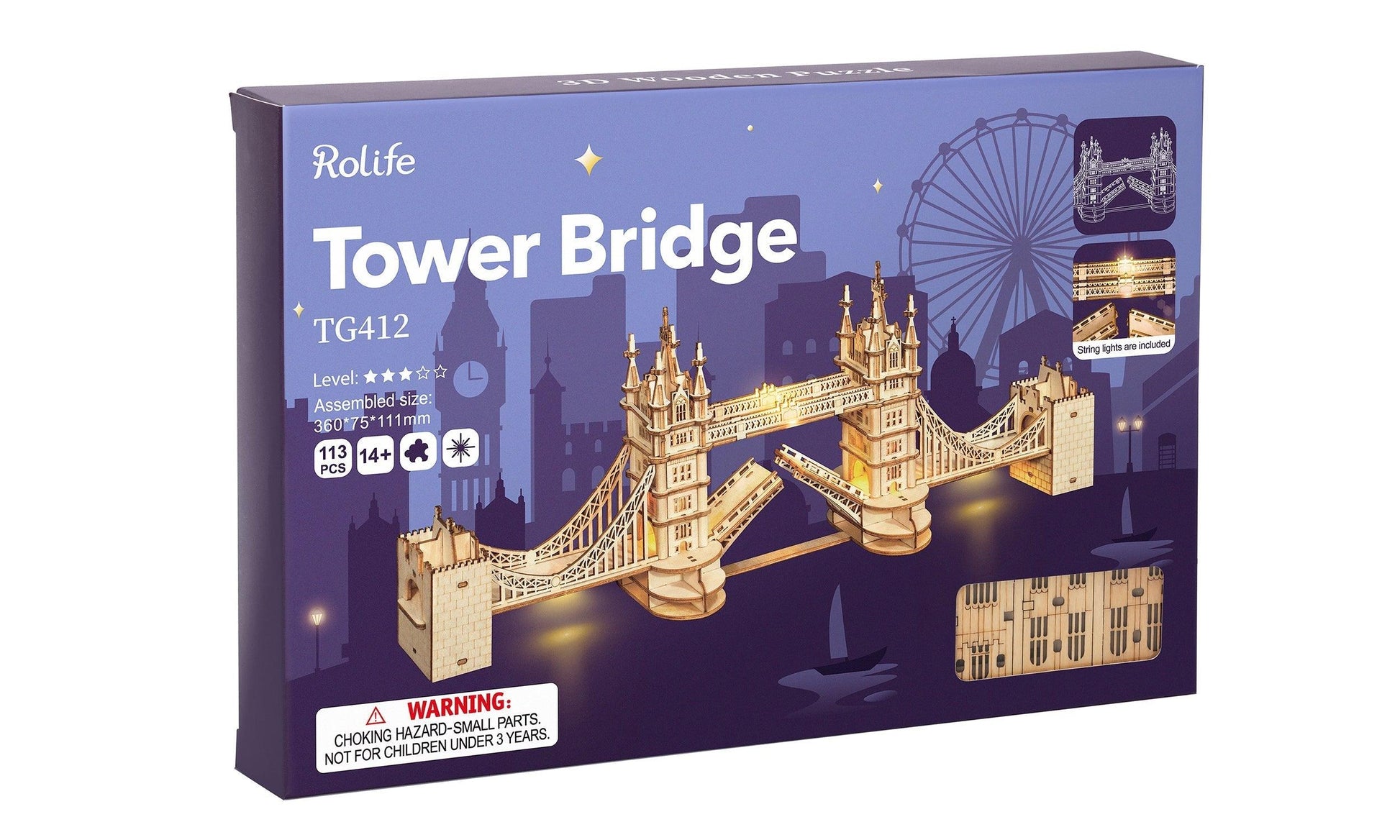 3D-Holzpuzzle London Tower Bridge - Robotime
